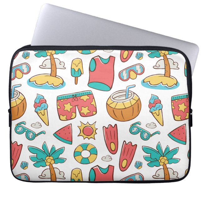 Capa Para Notebook férias de verão engraçado padrão (Frente)