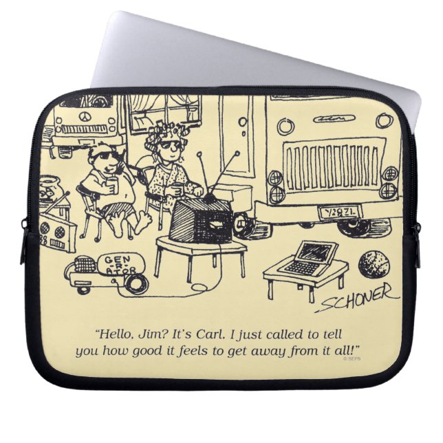 Capa Para Notebook Férias em família (Frente)