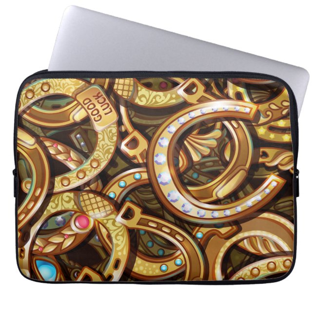 Capa Para Notebook Ferraduras Sortudas (Frente)