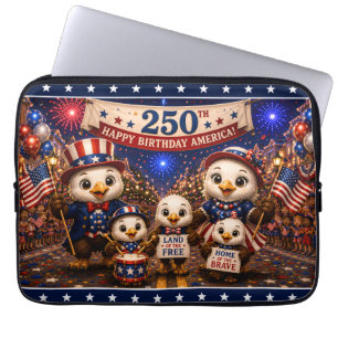Capa Para Notebook Festa de 4 de Julho do Águia Americana de Aniversá