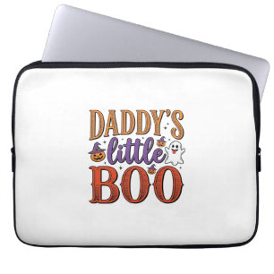 Capa Para Notebook Festa de Halloween Vintage do Pequeno Boo do Papai