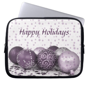 Capa Para Notebook Festa de Natal Proxa Ornamento Rosa Floco de Neve