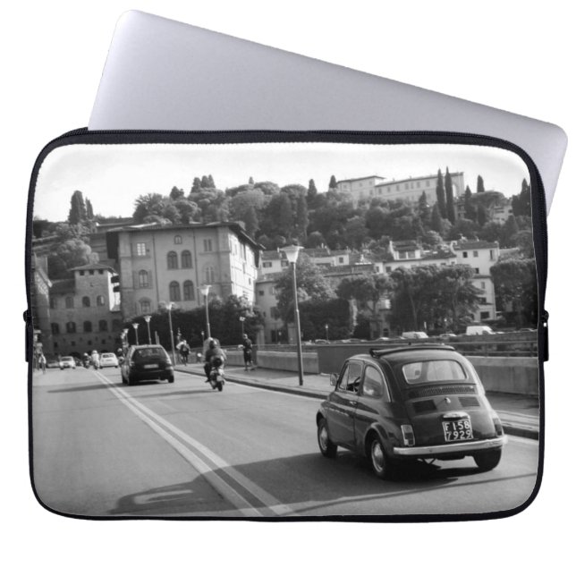 Capa Para Notebook Fiat retro 500 em Florença (Frente)
