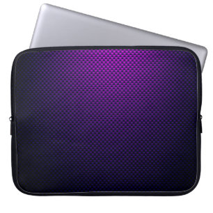 Capa Para Notebook Fibra de carbono preto púrpura, com padrão