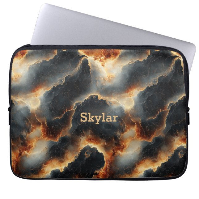 Capa Para Notebook Fiery Abstrato Lava Marble Bolsa de laptop - Perso (Frente)