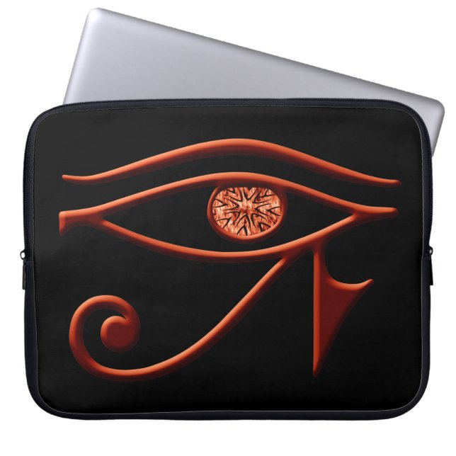 Capa Para Notebook Fiery Eye da Bolsa de laptop de Coro (Frente)
