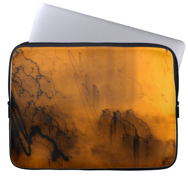 Capa Para Notebook Fiery Night Abstract - Ethereal Light and Motion T (Frente)