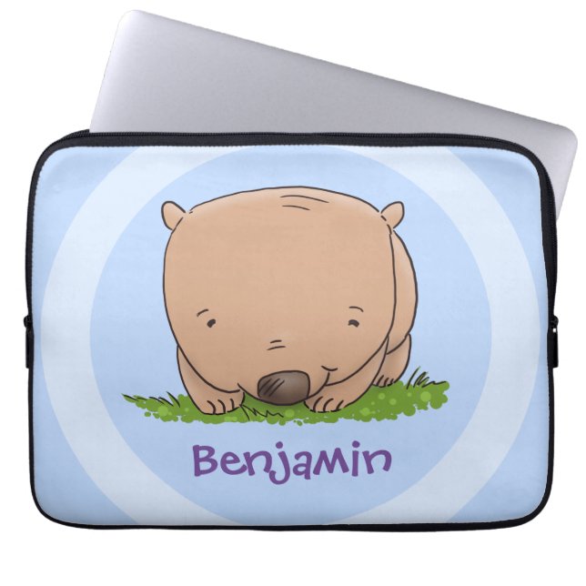 Capa Para Notebook Figura de desenho animado de um bebê fofo (Frente)