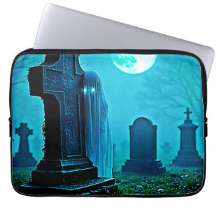 Capa Para Notebook Figura fantasma em um Design cemitério