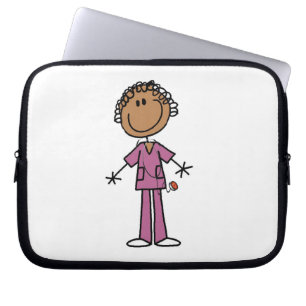 Capa Para Notebook Figura fêmea enfermeira da vara do afro-americano