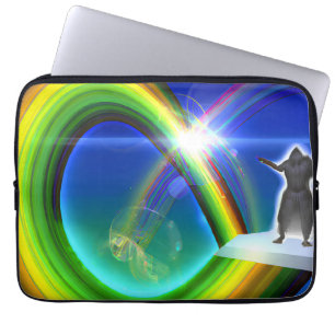 Capa Para Notebook Figura Misteriosa no Stargate Inter-Dimensional