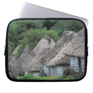 Capa Para Notebook Fiji, Viti, Casas de cabanas tradicionais.