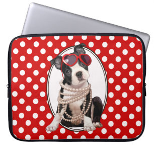 Capa Para Notebook Filhote de cachorro de Boston Terrier