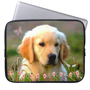Capa Para Notebook Filhote de cachorro dourado de Austin Labrador