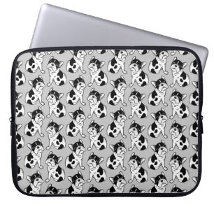 Capa Para Notebook Filhote de cachorro Pied rajado de Frenchie