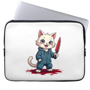 Capa Para Notebook Filmes Engraçados De Horror De Gato Fofo Halloween