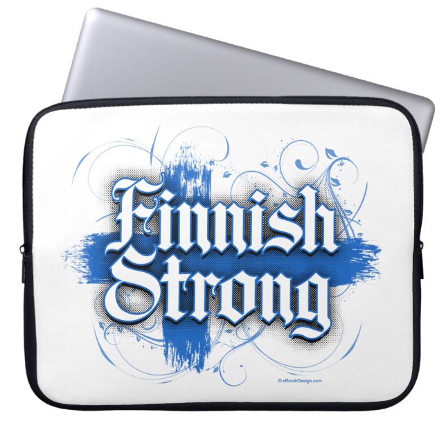 Capa Para Notebook Finlandês Forte (Finlândia) (Frente)