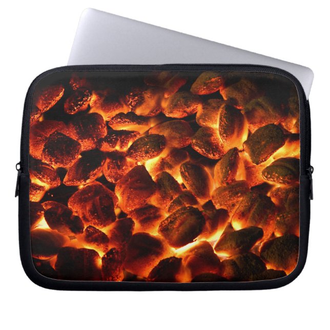 Capa Para Notebook Fios de queimadura a quente vermelha (Frente)