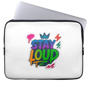 Capa Para Notebook Fique alto Grafite Neon Trabalho de arte