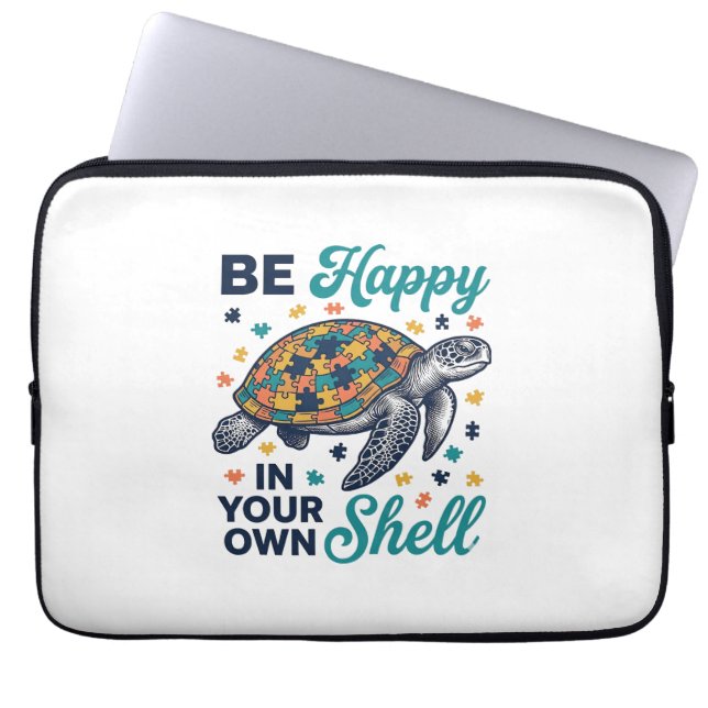 Capa Para Notebook Fique Feliz Na Sua Própria Camisa De Desenho De Ta (Frente)