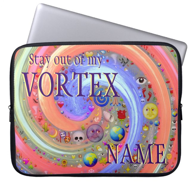 Capa Para Notebook Fique Fora Do Meu VORTEX Personalizado (Frente)