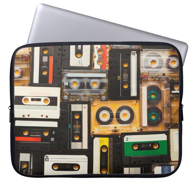 Capa Para Notebook Fita cassete de áudio retrô (Frente)