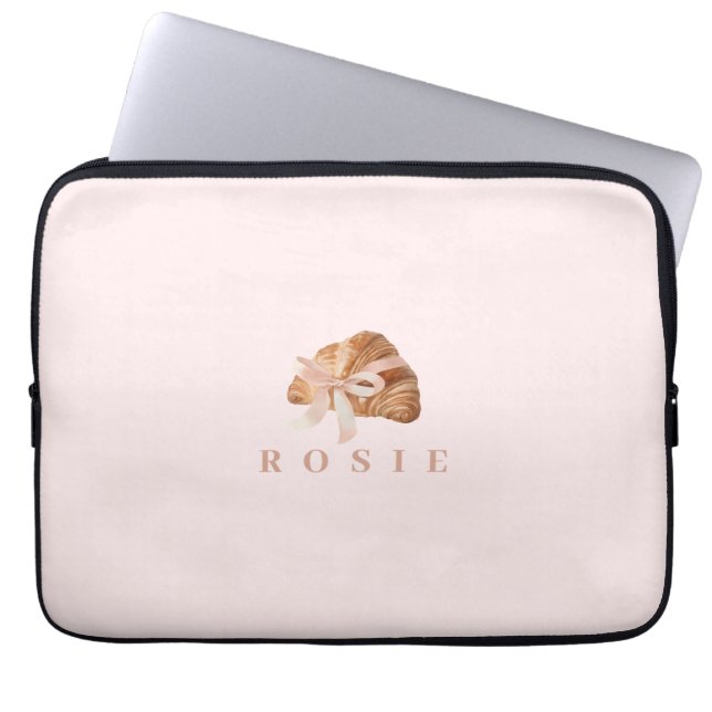 Capa Para Notebook Fita Rosa Coquette Personalizada (Frente)