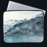 Capa Para Notebook Fjords de inverno<br><div class="desc">Fjords de inverno II por Jennifer Paxton Parker. Apresenta fiordes de aquarela em uma configuração serena,  de tom azul.</div>