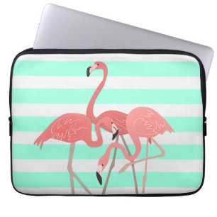 Capa Para Notebook Flamingo Trio em Stripes