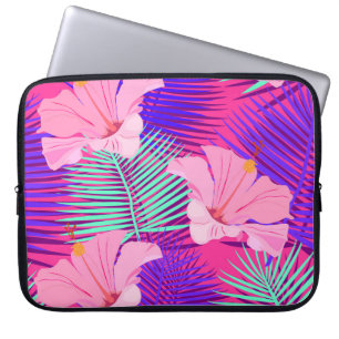Capa Para Notebook Flamingos Exóticos: Vintage Rosa Tropical.