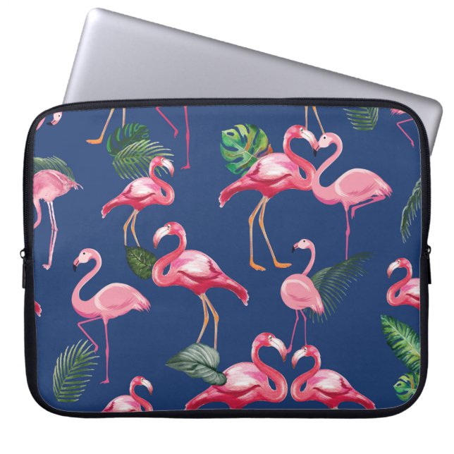 Capa Para Notebook Flamingos Love Patterno 2 (Frente)
