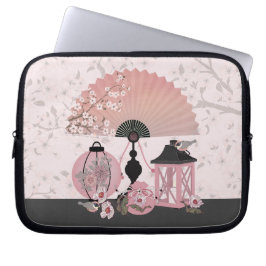 Capa Para Notebook Flandres de fã cereja floresce arte digital orient