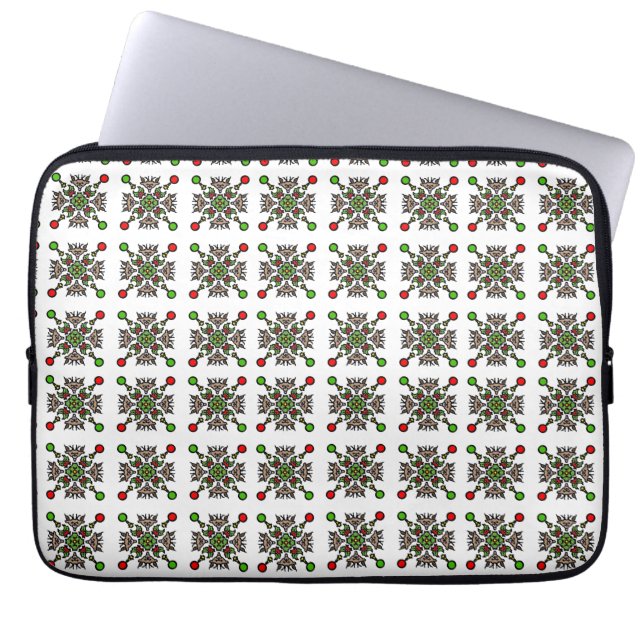 Capa Para Notebook Floco de Neve Mandala de Natal (Frente)