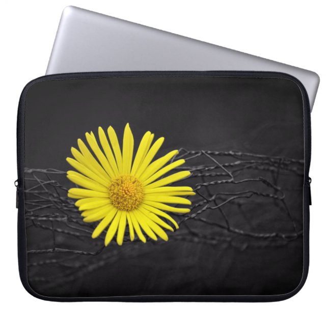 Capa Para Notebook Flor Amarelo (Frente)