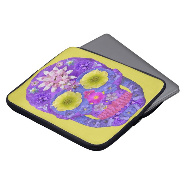 Capa Para Notebook Flor - Caveira 5 (Frente Topo)