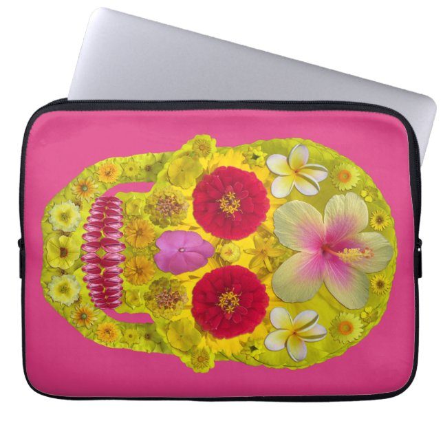 Capa Para Notebook Flor - Caveira 8 (Frente)