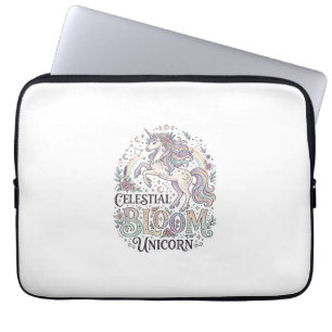 Capa Para Notebook Flor Celestial Unicórnio Unicórnio Vetor Premium T