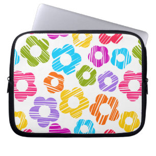 Capa Para Notebook Flor colorido giro e giro fino padrão floral alegr