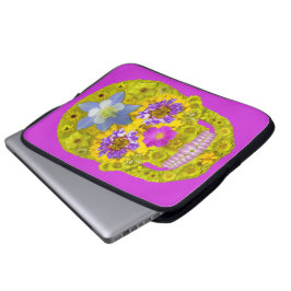 Capa Para Notebook Flor - Crânio 3