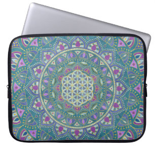 Capa Para Notebook Flor da Vida - Mandala Estilo Índia 1