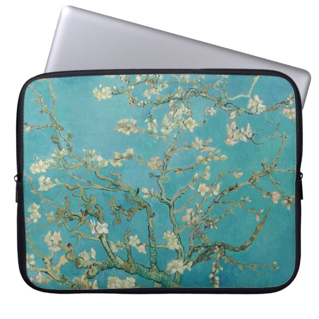 Capa Para Notebook Flor de Amendoeira, Pintura a Óleo, Vincent Van Go (Frente)