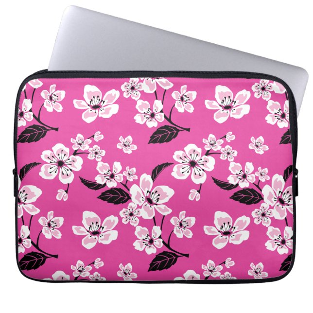 CAPA PARA NOTEBOOK FLOR DE CEREJEIRA - SAKURA (ROSA) (Frente)