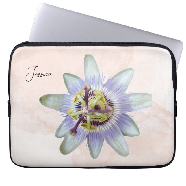 Capa Para Notebook Flor de Paixão Personalizável (Frente)