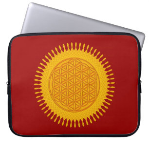 Capa Para Notebook Flor De Vida - Amarelo ensolarado