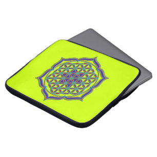 Capa Para Notebook Flor De Vida / Blume des Lebens - Lotus Contour