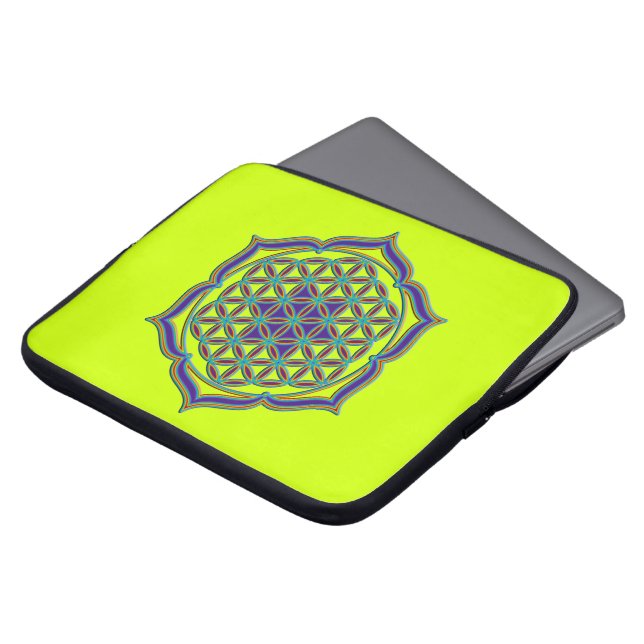 Capa Para Notebook Flor De Vida / Blume des Lebens - Lotus Contour (Frente Topo)