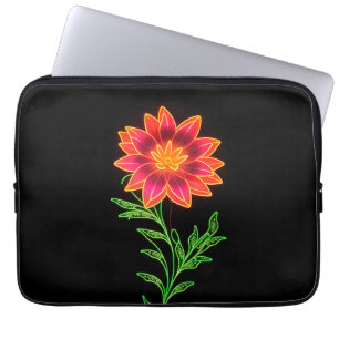 Capa Para Notebook Flor Estilizada Neon