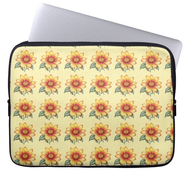 Capa Para Notebook Flor Laranja (Frente)