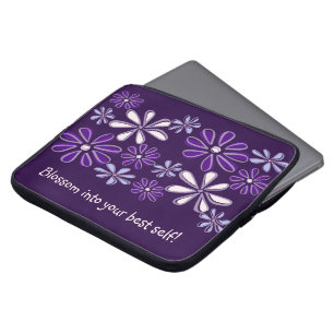 Capa Para Notebook Flor no seu melhor padrão, Flor Roxo