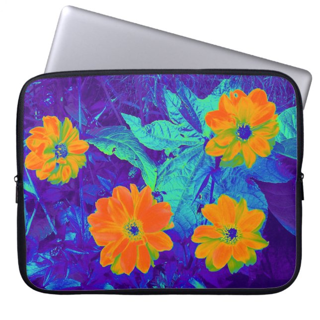 Capa Para Notebook Flor Psicodélico Cama 02 (Frente)